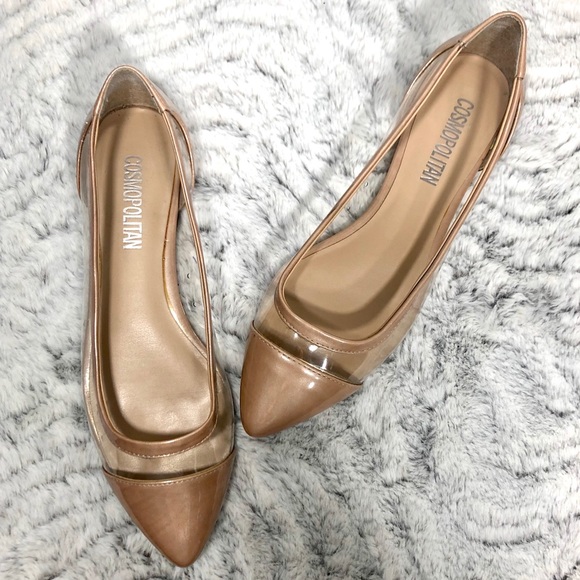 clear pointed toe flats